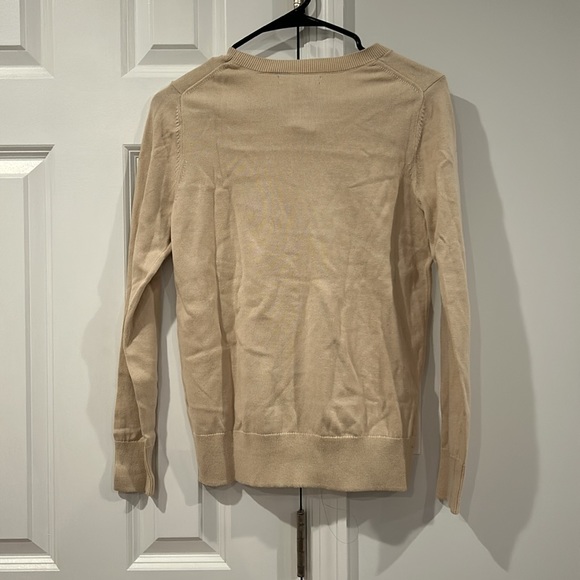 NWT Banana Republic Womens Sweater Cream Polka Dot Long Sleeve Lightweight - Picture 3 of 6